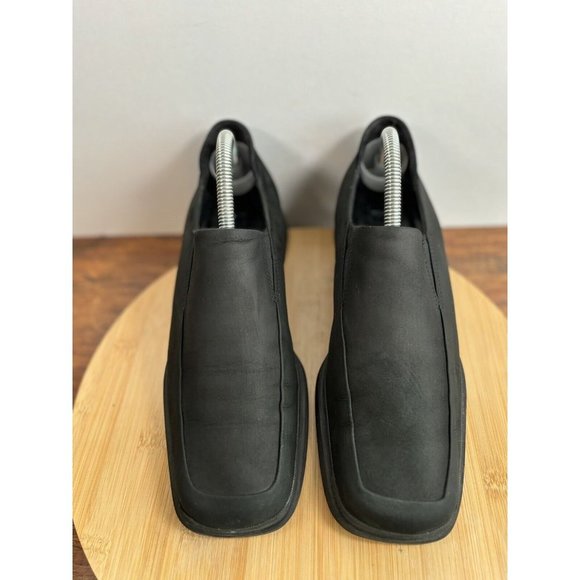 Ecco Twist Men Size 7 Black Nubuck Slip On Casual‎ Loafers Shoes Wedge - Picture 2 of 12